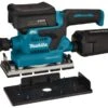Makita DBO381RTJU 18V Li-ion Accu Vlakschuurmachine Set (2x 5,0Ah) In Mbox Incl. AWS Zender - 93x230mm - Koolborstelloos