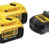DeWalt 18V Li-Ion Accu Starterset (2x 4.0Ah) + Lader