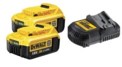 DeWalt 18V Li-Ion Accu Starterset (2x 4.0Ah) + Lader