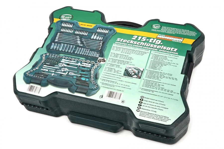 Brüder Mannesmann 98430 215-delige Doppenset - 1/4" En 1/2" 4 Brüder Mannesmann 98430 215-delige Doppenset - 1/4" En 1/2" - Afbeelding 2