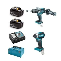 Makita DLX2174TX1 18V Li-Ion Accu Klopboor-/schroefmachine (DHP481) & Slagschroevendraaier (DTD153) Combiset (2x 5.0Ah Accu) In Mbox - Koolborstelloos