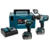 Makita DLX2176TJ 18V Li-Ion Accu Klopboor-/schroefmachine (DHP481) & Slagschroevendraaier (DTD154) Combiset (2x 5.0Ah Accu) In Koffer -Winkel Voor Huishoudelijk Gereedschap 49cef8dc8acdb6ba9f4248ac6e49da3f