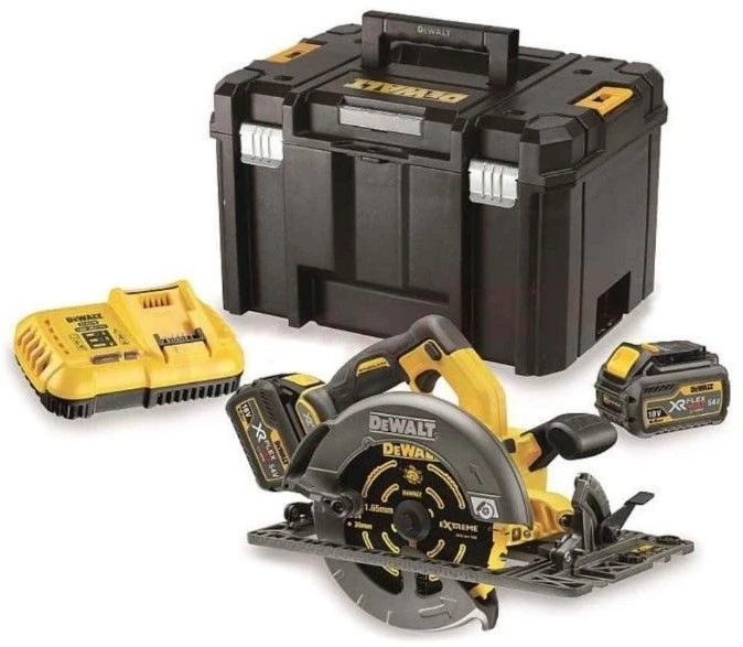 DeWALT DCS579X2-QW 54V Li-ion FlexVolt Accu Cirkelzaag Set (2x 9.0Ah) In TSTAK Koffer - 190 Mm - Langsgeleider 3 DeWALT DCS579X2-QW 54V Li-ion FlexVolt Accu Cirkelzaag Set (2x 9.0Ah) In TSTAK Koffer - 190 Mm - Langsgeleider