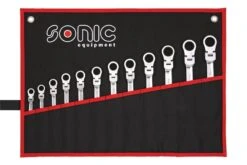 Sonic 601218 Ratelringsteeksleutelset Flexibel 12-kant In Etui - 12 Delig