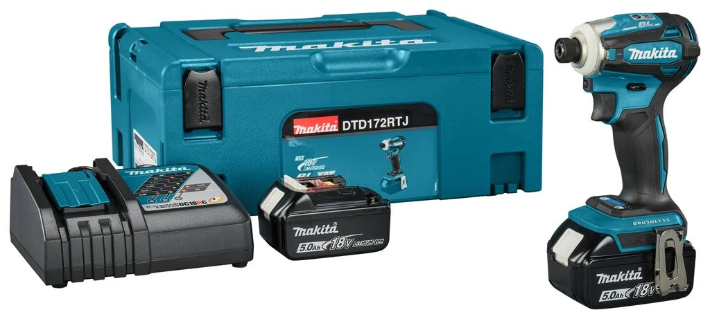 Makita DTD172RTJ LXT 18V Li-ion Accu Slagschroevendraaier Set (2x 5,0 Ah Accu) In Mbox 3 Makita DTD172RTJ LXT 18V Li-ion Accu Slagschroevendraaier Set (2x 5,0 Ah Accu) In Mbox