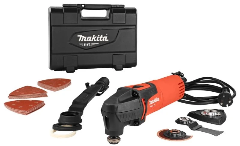 Makita M9800KX4 230V Multitool + 3 Delige Accessoireset - 200W 3 Makita M9800KX4 230V Multitool + 3 Delige Accessoireset - 200W