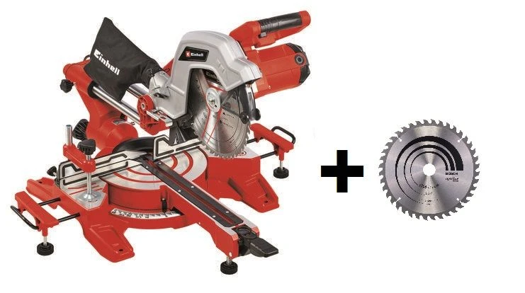 Einhell TC-SM 254 Afkortzaag Met Laser - 1900W - 254 X 30mm Met Extra Zaagblad 3 Einhell TC-SM 254 Afkortzaag Met Laser - 1900W - 254 X 30mm Met Extra Zaagblad