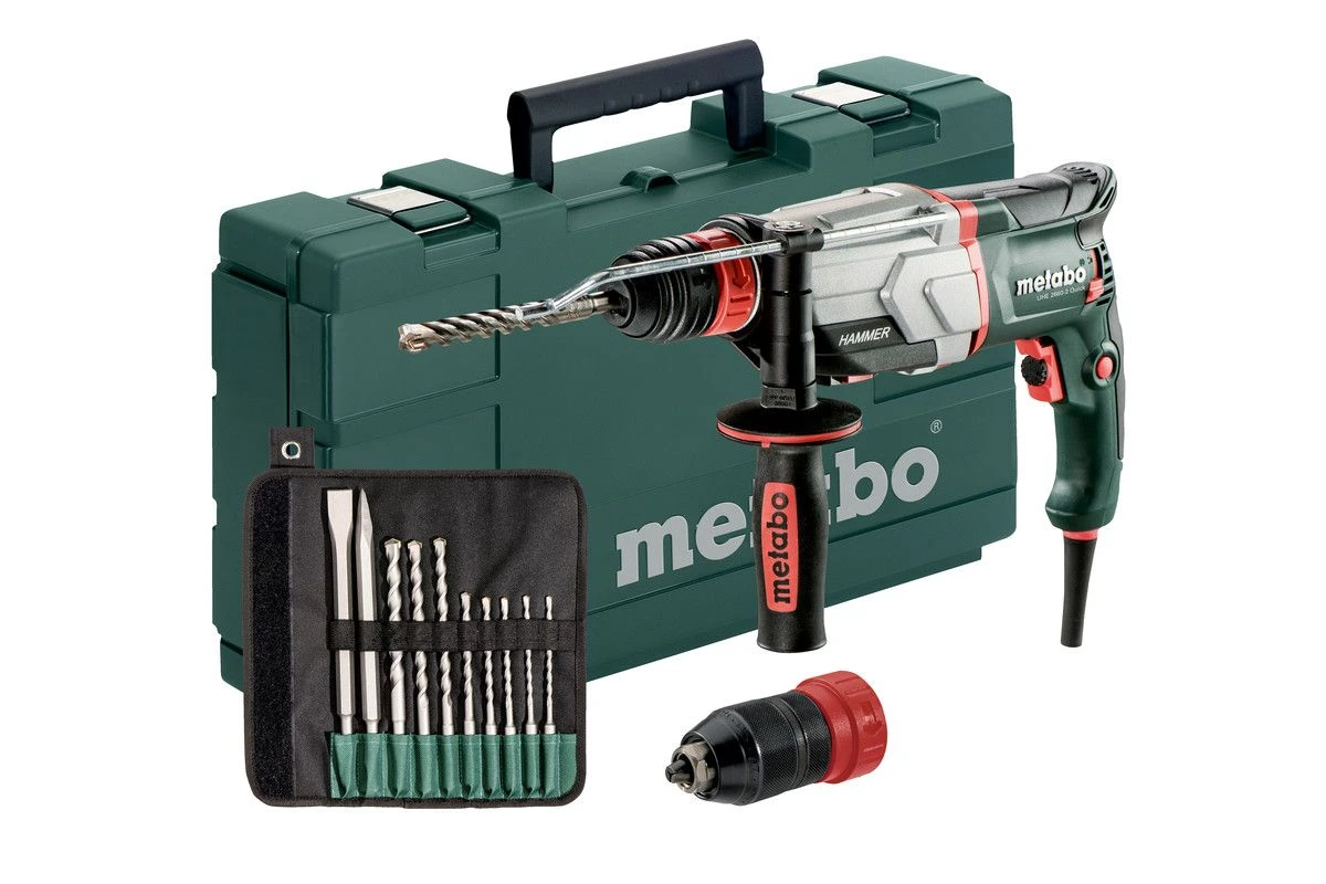 Metabo UHE 2660-2 Quick Set SDS-plus Combihamer Incl. 10 Delig Boor- En Beitelset In Koffer - 800W - 2.8J - 600697510 3 Metabo UHE 2660-2 Quick Set SDS-plus Combihamer Incl. 10 Delig Boor- En Beitelset In Koffer - 800W - 2.8J - 600697510