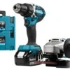 Makita DLX2190TJ1 18V Li-Ion Accu DDF484 Accuboormachine & DGA504 Accu Slijper Combiset (2x 5.0Ah Accu) In MBox -Winkel Voor Huishoudelijk Gereedschap bcdc070fae4052de747023e936543964