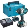 Makita DTW1002RTJ 18V Li-Ion Accu Slagmoersleutel Set (2x 5.0Ah Accu) In Mbox - 1050Nm - 1/2" - Koolborstelloos -Winkel Voor Huishoudelijk Gereedschap c42746c967f1c6a931577ef7972837e6