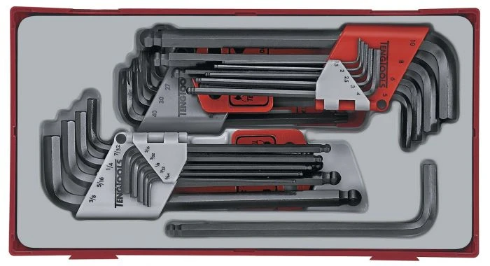 Teng Tools TTHT28 28-delige Hex & Tex Inbusset In Tc-tray - 128250107 3 Teng Tools TTHT28 28-delige Hex & Tex Inbusset In Tc-tray - 128250107