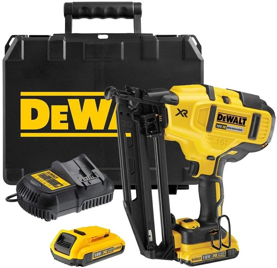 DeWalt DCN660D2 18V Li-Ion Accu Afwerk Tacker Set (2x 2.0Ah Accu) In Koffer - 32-63mm - 16 Gauge - Koolborstelloos - DCN660D2-QW 3 DeWalt DCN660D2 18V Li-Ion Accu Afwerk Tacker Set (2x 2.0Ah Accu) In Koffer - 32-63mm - 16 Gauge - Koolborstelloos - DCN660D2-QW
